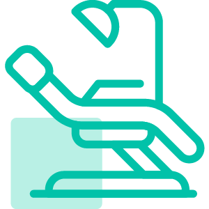 Dental chair icon